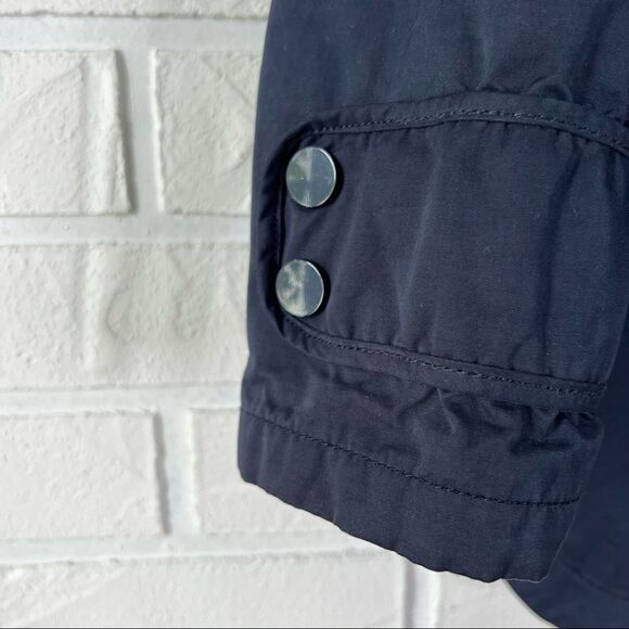 Zara Navy Blue lightweight hooded Spring Fall Jacket kids 13/14 women's XS/S - Picture 7 of 14